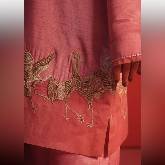 Zara ShahJahan raw silk kurta Pakistani outfit - Picture 2 of 4